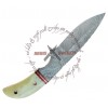 GENUINE BUFFALO HORN DAMASCUS KNIFE 1095 HIGH CARBON STEEL